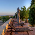 la terrasse du domaine à Egine