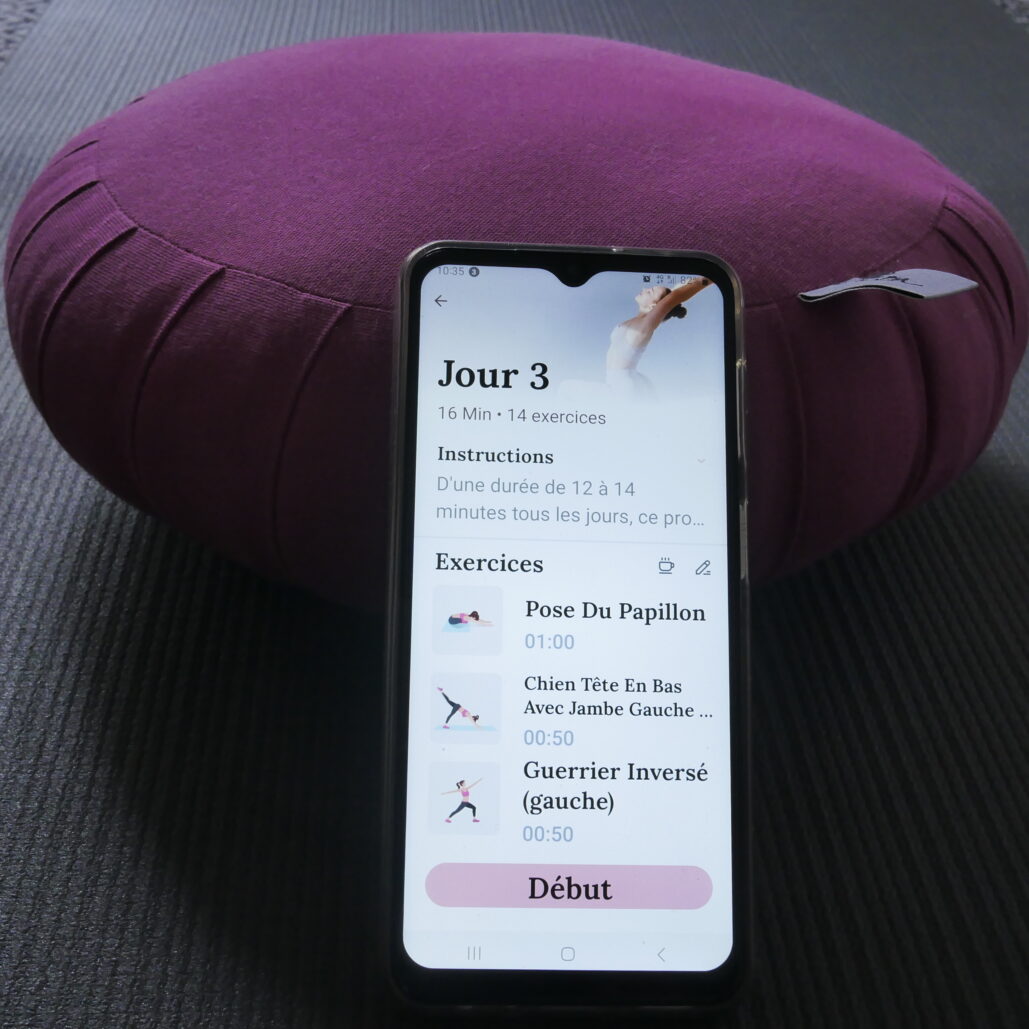 appli de yoga pour smartphone